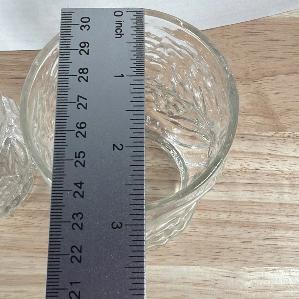 Vintage Owl Shaped Glasses set of 2 by Libbey Clear Glass MCM Bird Birds